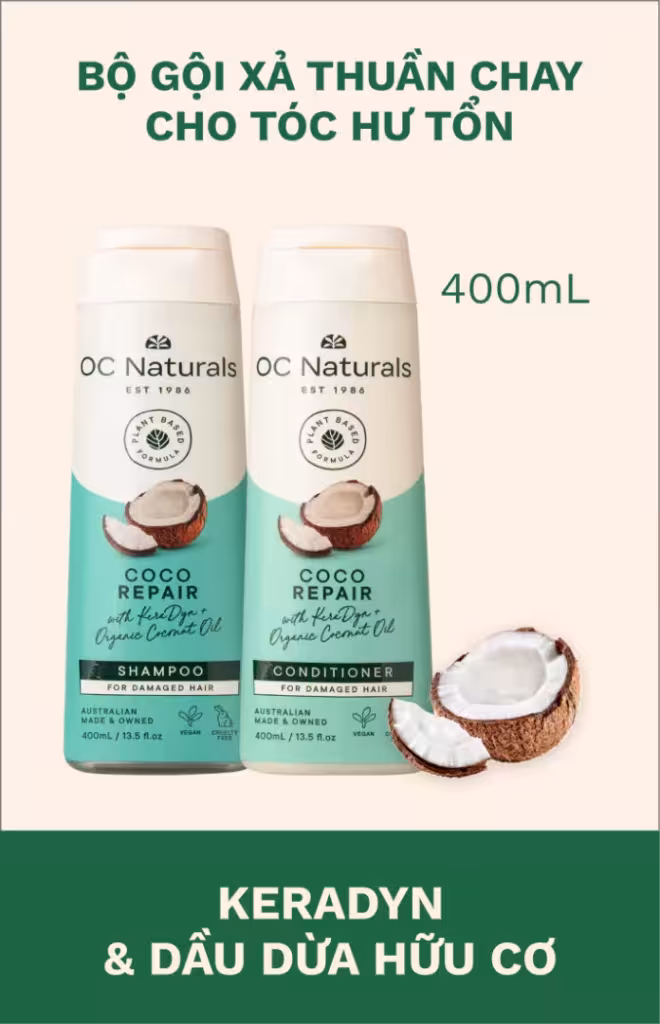 Bộ gội xả phục hồi tóc hư tổn